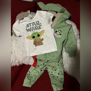 Star Wars The Mandalorian Grogu 3 piece outfit size 9m